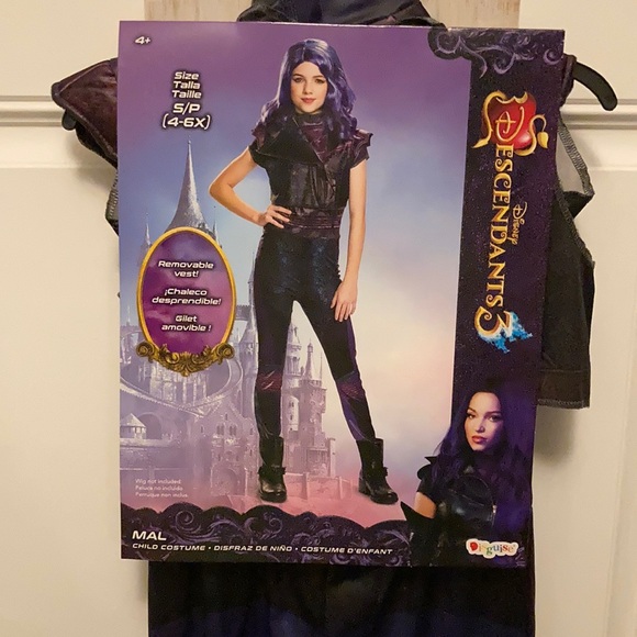 Descendants 3 MAL Halloween costume 2 pieces small (4-6x) - Picture 3 of 10